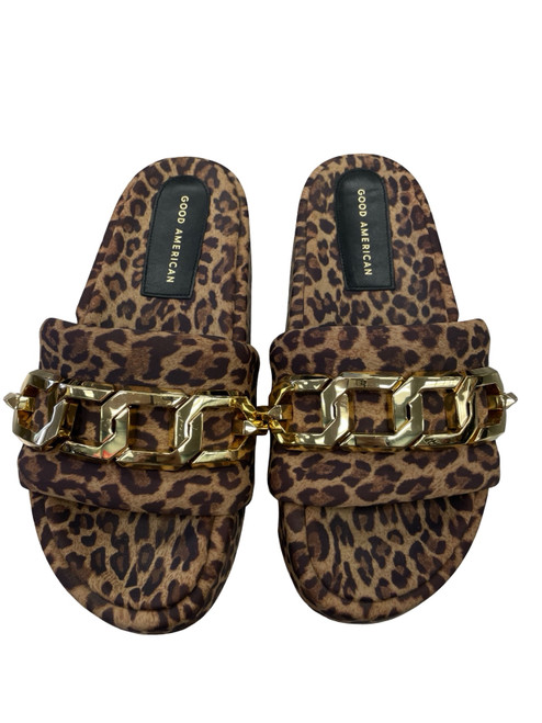 Vist Large View of Product Image Which is Used Good American Wedge Sandals 7.5
