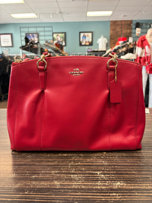 Vist Large View of Product Image Which is Used Coach Large Leather Handbag