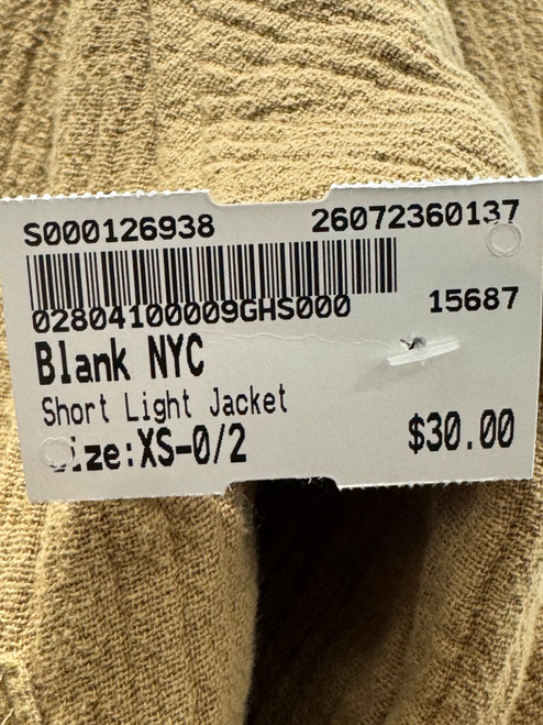 Vist Large View of Product Image Which is Used  Brown Blank NYC Short Light Jacket XS-0/2