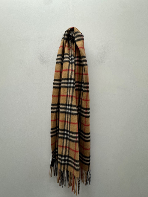 Vist Large View of Product Image Which is Used  Brown Burberry Lightweight Scarf