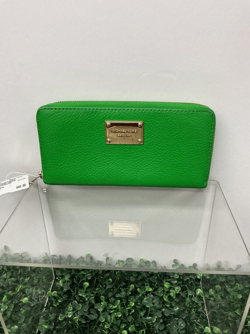 Vist Large View of Product Image Which is Used Michael Kors Leather Wallet