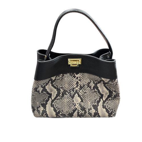 Vist Large View of Product Image Which is Used Laura Di Maggie Large Leather Handbag