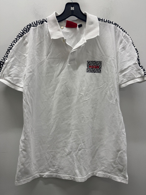 Vist Large View of Product Image Which is Used  White Hugo Boss Mens Short Sleeve Top M/15-15.5