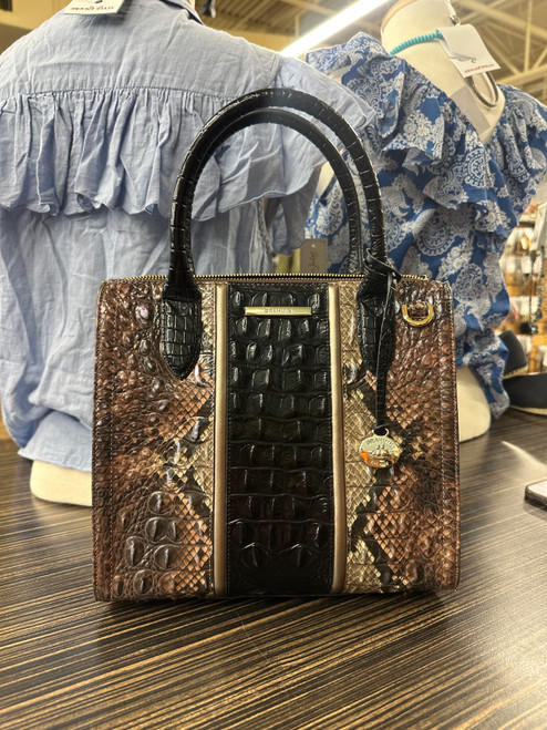 Vist Large View of Product Image Which is Used Brahmin Large Leather Handbag