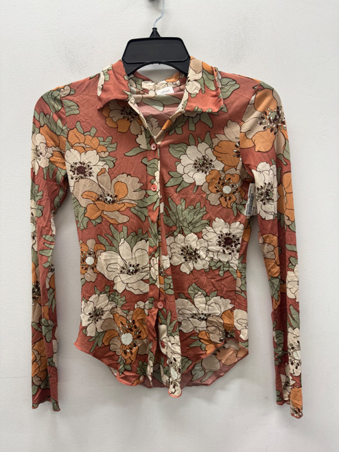 Vist Large View of Product Image Which is Used  Orange Wilfred Long Sleeve Top XS-0/2