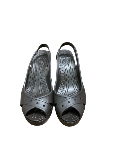 Vist Large View of Product Image Which is Used Crocs Wedge Sandals 8