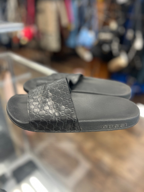 Vist Large View of Product Image Which is Used Gucci  guccissima slides 6.5