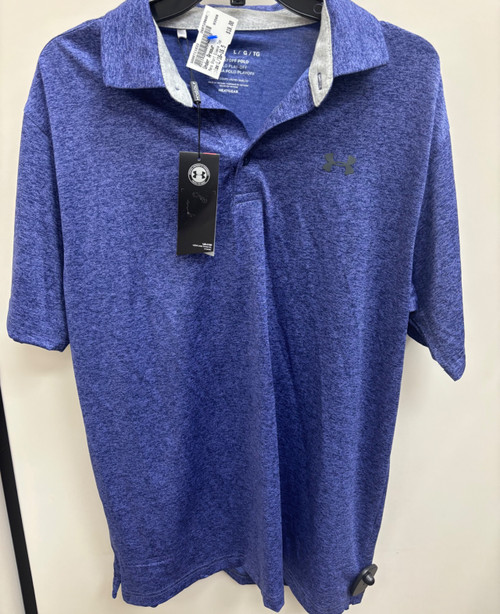 Vist Large View of Product Image Which is Used Under Armour Mens Short Sleeve Top L/16-16.5