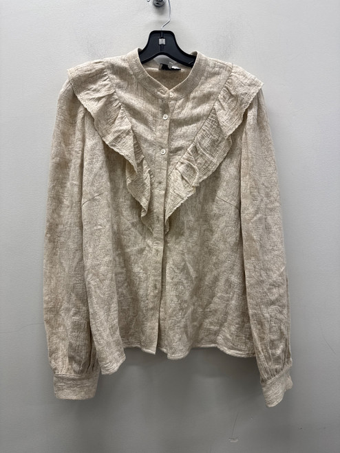 Vist Large View of Product Image Which is Used Frnch Cream Button Down Long Sleeve Top L-12/14