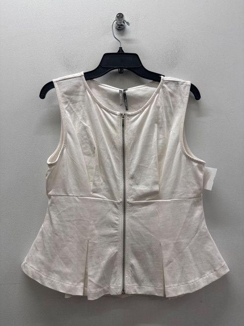 Vist Large View of Product Image Which is Used NWT Anthropologie White Zip Up Sleeveless Top M-8/10