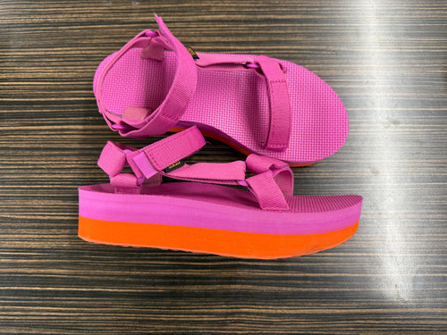 Vist Large View of Product Image Which is Used Teva Wedge Sandals 9