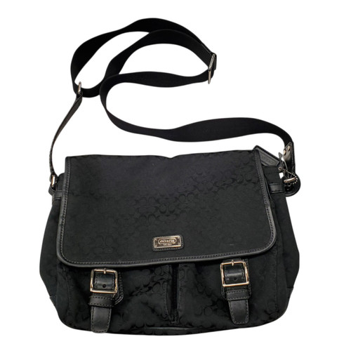 Vist Large View of Product Image Which is Used Coach Canvas & Leather Messenger Handbag