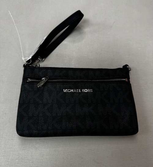Vist Large View of Product Image Which is Used Michael Michael Kors Leather Wristlet