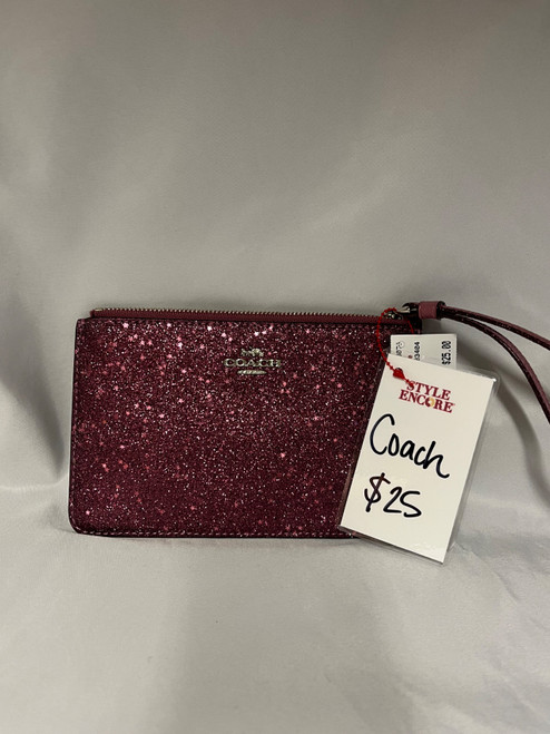 Vist Large View of Product Image Which is Used Coach Leather Wristlet