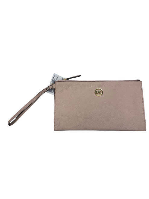 Vist Large View of Product Image Which is Used Michael Michael Kors Leather Wristlet