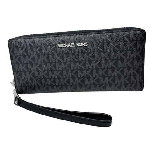 Vist Large View of Product Image Which is Used Michael Michael Kors Leather Wristlet