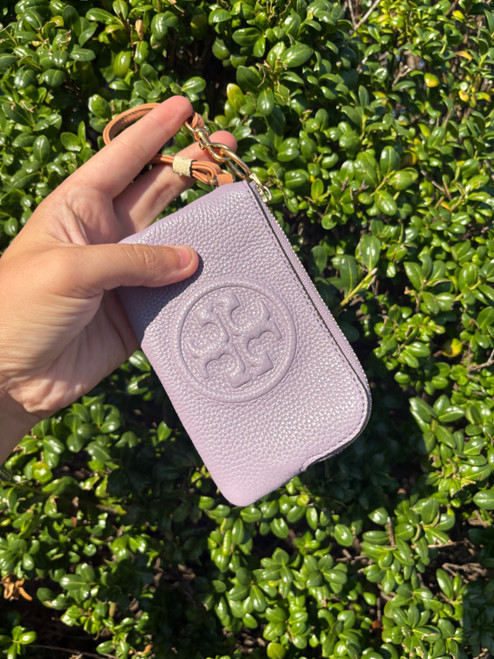 Vist Large View of Product Image Which is Used Tory Burch Leather Wristlet