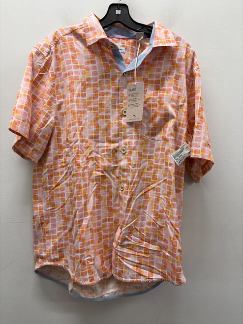 Vist Large View of Product Image Which is Used NWT Orange Tommy Bahama Mens Short Sleeve Top M/15-15.5