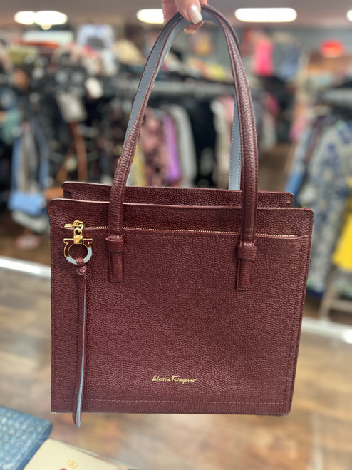 Vist Large View of Product Image Which is Used Salvatore Ferragamo Large Leather Handbag