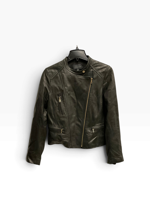 Vist Large View of Product Image Which is Used Ann Taylor Leather Jacket M-8/10