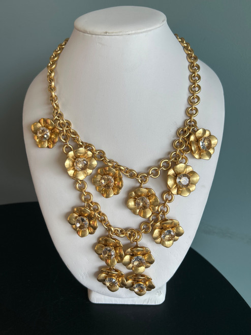 Vist Large View of Product Image Which is Used J. Crew gold flower Necklace