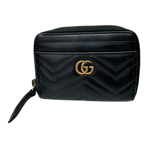 Vist Large View of Product Image Which is Used Gucci Marmont Matelasse zip Wallet