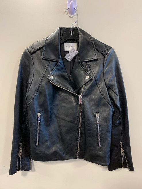Vist Large View of Product Image Which is Used Sandro Leather Jacket S-4/6