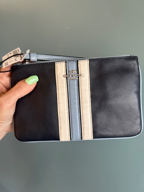 Vist Large View of Product Image Which is Used Coach Leather Wristlet