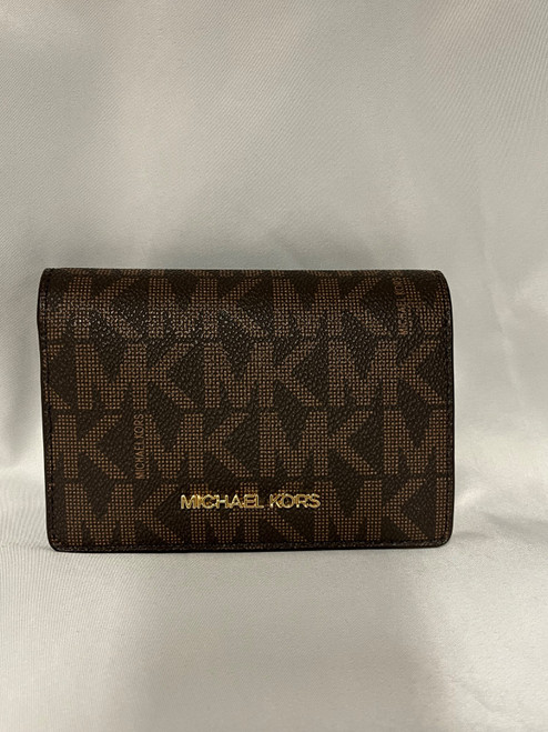 Vist Large View of Product Image Which is Used Michael Michael Kors Leather Wallet