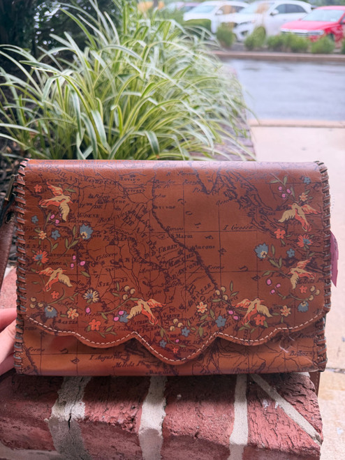 Vist Large View of Product Image Which is Used Patricia Nash Large Leather Handbag