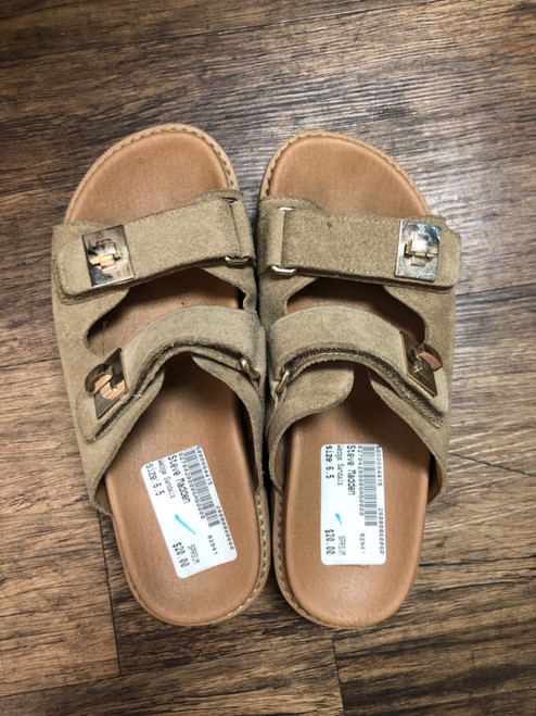 Vist Large View of Product Image Which is Used Steve Madden Wedge Sandals 6.5