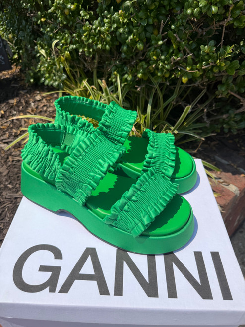 Vist Large View of Product Image Which is Used Ganni Wedge Sandals 10