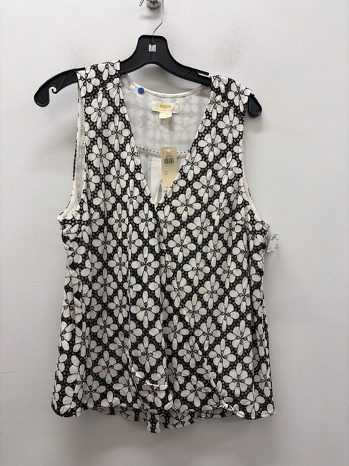 Vist Large View of Product Image Which is Used NWT Black Floral Maeve Sleeveless Top XL-16