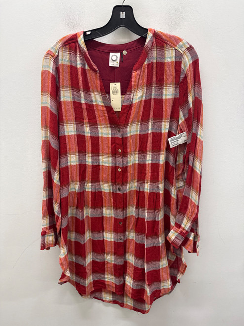Vist Large View of Product Image Which is Used NWT Red Anthropologie Long Sleeve Top M-8/10