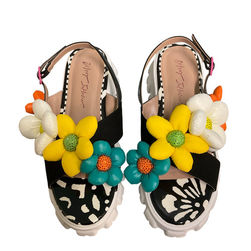 Vist Large View of Product Image Which is Used Betsey Johnson Wedge Sandals 8