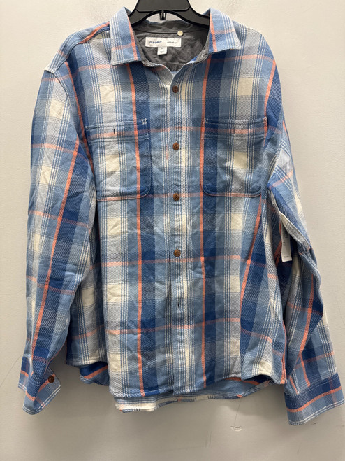 Vist Large View of Product Image Which is Used BTS Blue Old Navy Mens Long Sleeve Top 2X/18-18.5