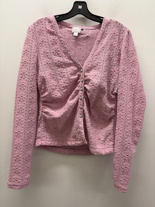Vist Large View of Product Image Which is Used Light Pink BTS Maeve Lightweight Top M-8/10