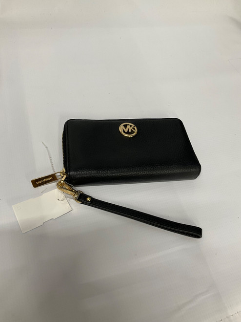 Vist Large View of Product Image Which is Used Michael Michael Kors Leather Wristlet