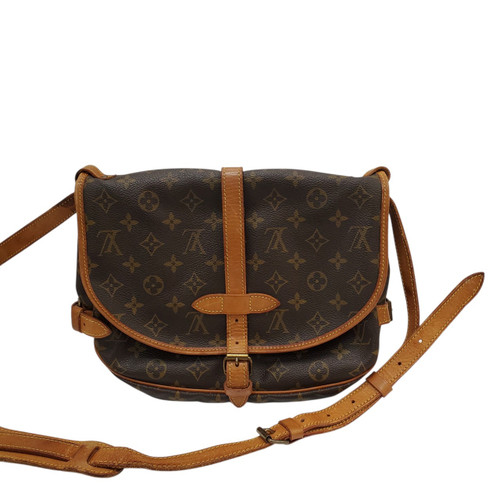 Vist Large View of Product Image Which is Used Louis Vuitton Saumer Monogram Leather Handbag