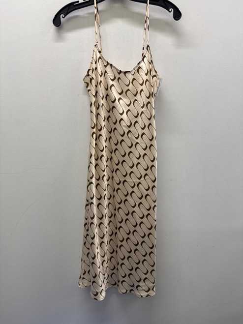 Vist Large View of Product Image Which is Used Reformation White Brown Short Dress B XS-0/2