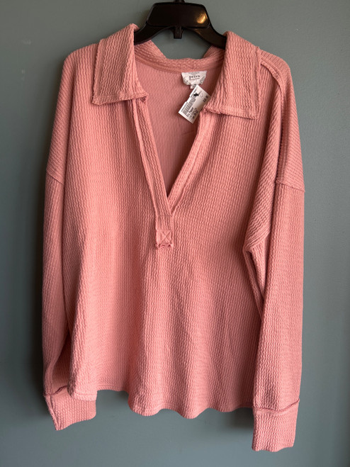Vist Large View of Product Image Which is Used Blu Pepper Long Sleeve Top 3X-22