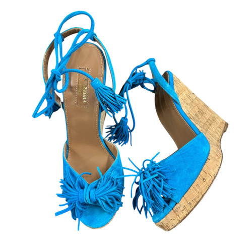 Vist Large View of Product Image Which is Used Aquazzura Wedge Sandals 7