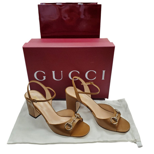 Vist Large View of Product Image Which is Used Gucci Malaga Luminous Sandal Heels 9