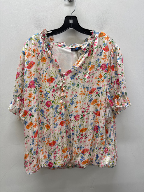 Vist Large View of Product Image Which is Used Colourful Tamara Short Sleeve Top 2X-20