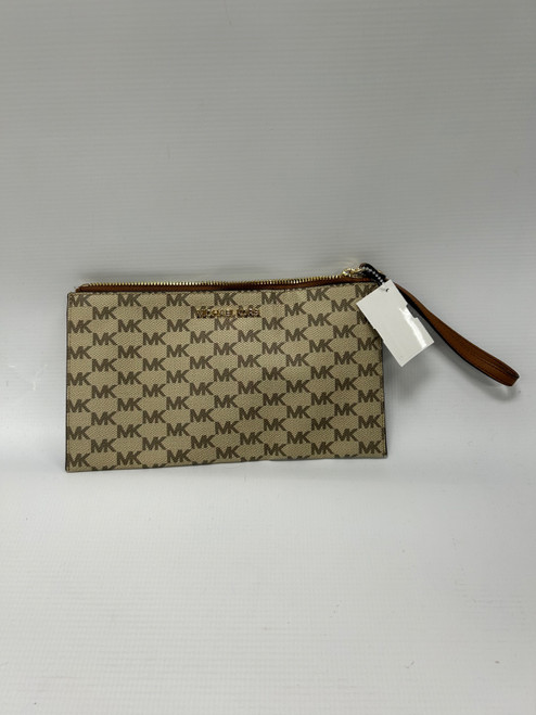 Vist Large View of Product Image Which is Used Michael Michael Kors Leather Wristlet