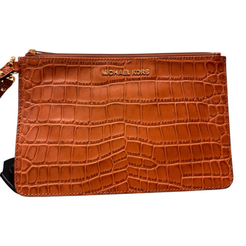 Vist Large View of Product Image Which is Used Michael Michael Kors Leather Wristlet