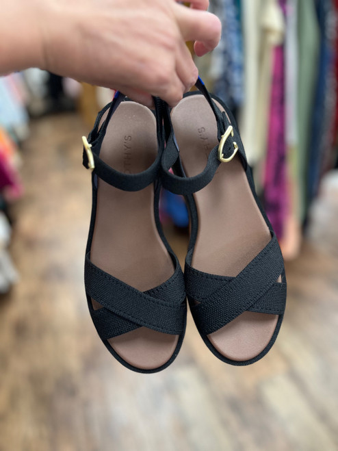 Vist Large View of Product Image Which is Used Rothy's Wedge Sandals 9