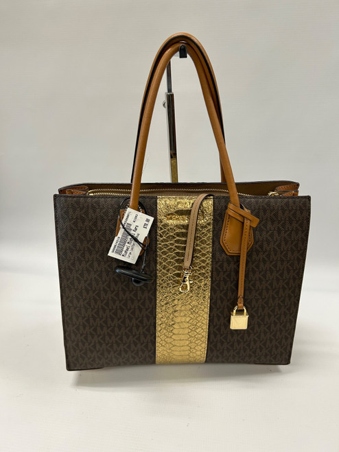 Vist Large View of Product Image Which is Used Michael Michael Kors Large Leather Handbag
