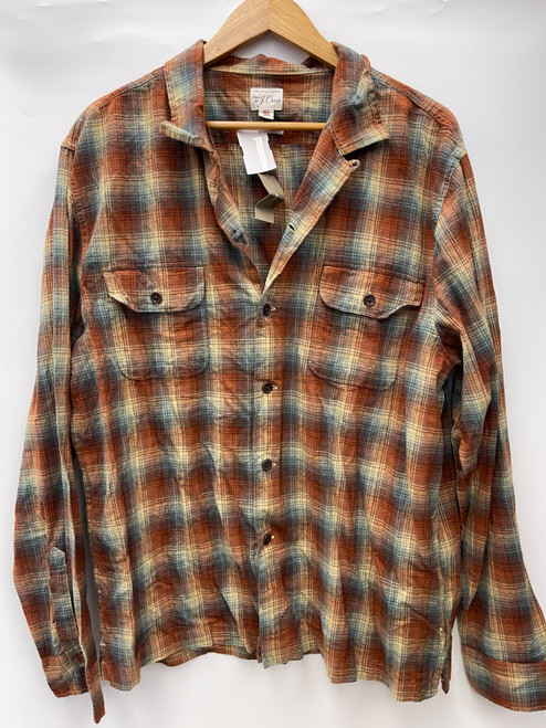 Vist Large View of Product Image Which is Used J. Crew Mens Long Sleeve Top XL/17-17.5
