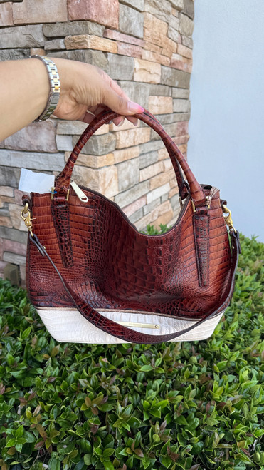 Vist Large View of Product Image Which is Used Brahmin Large Leather Handbag